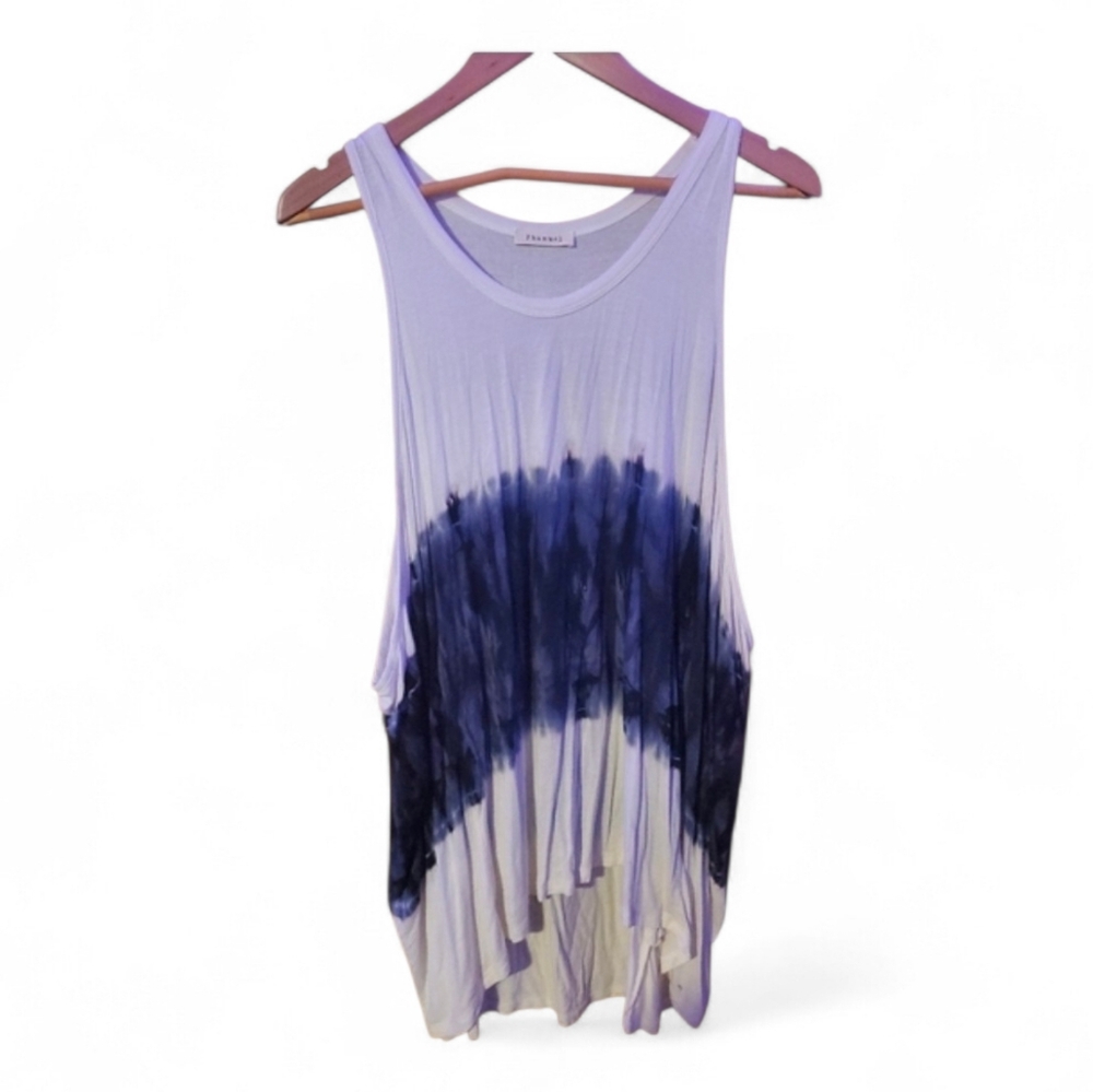 PHANUEL Flown Tie Dye Ombre Tank Top - Small